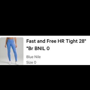 Lululemon Blue High-Rise Tights
